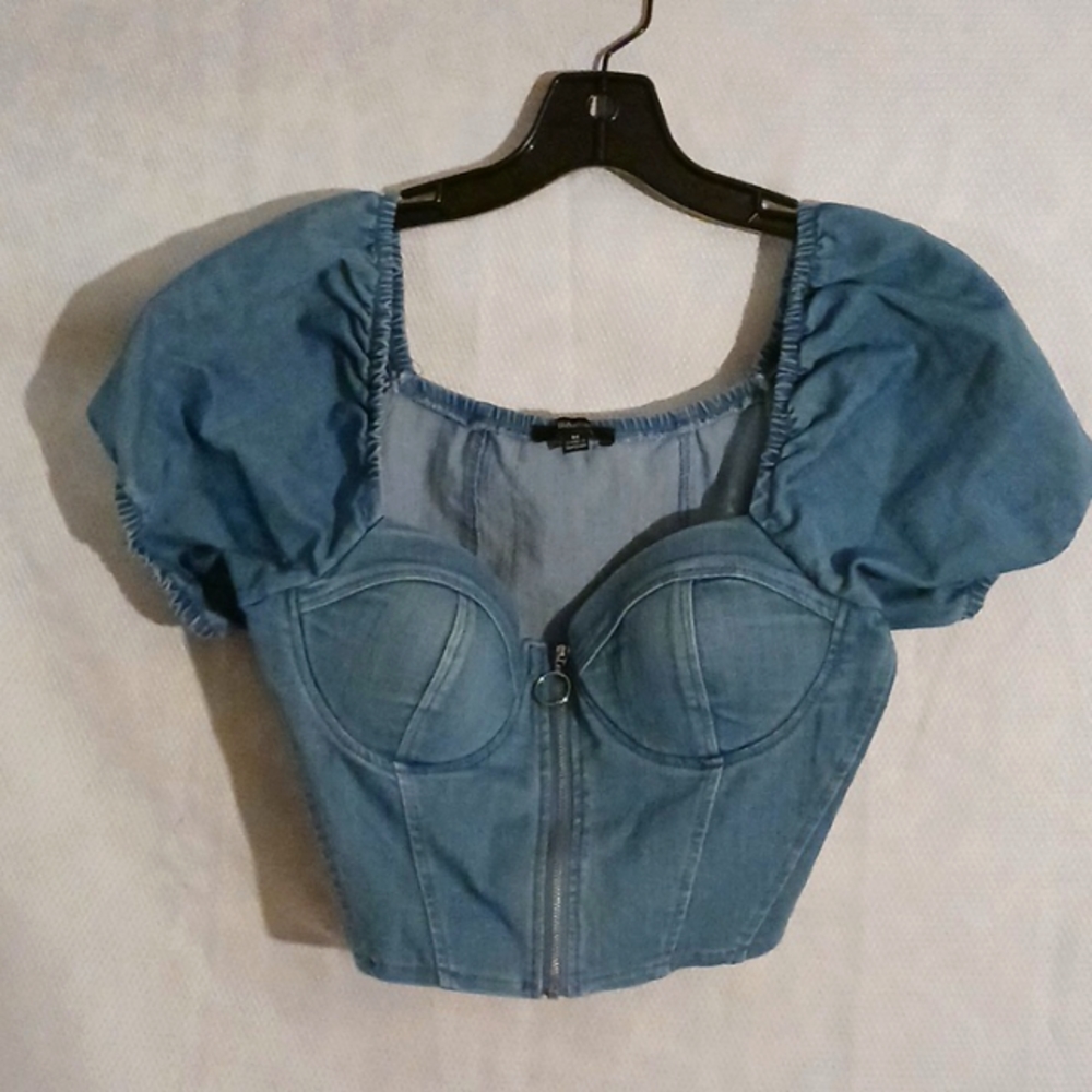 Blashe denim crop top